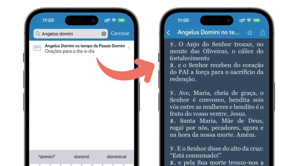 Angelus Domini no aplicativo Pocket Terço 